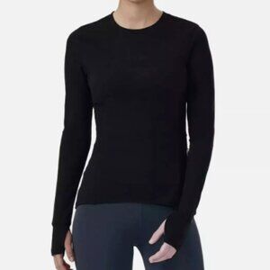 NWOT Spyder Women's L Active Black Long Sleeve Performance Thermal Shirt
